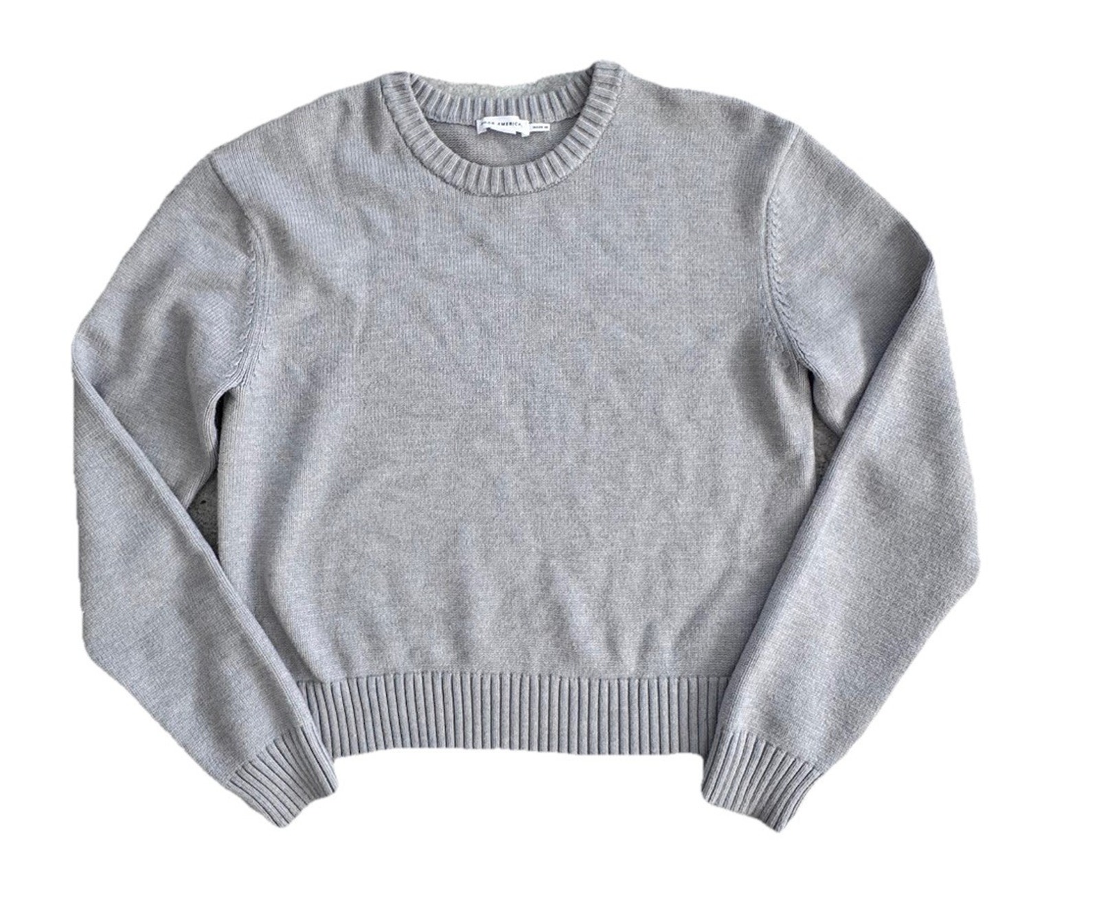 Good American Womens Grey Knit Sweater M Preppy Classic Capsule